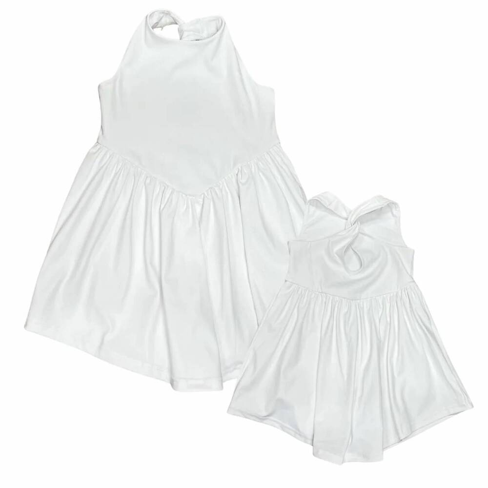 NEW LULU BEBE kid's active tennis dress in white